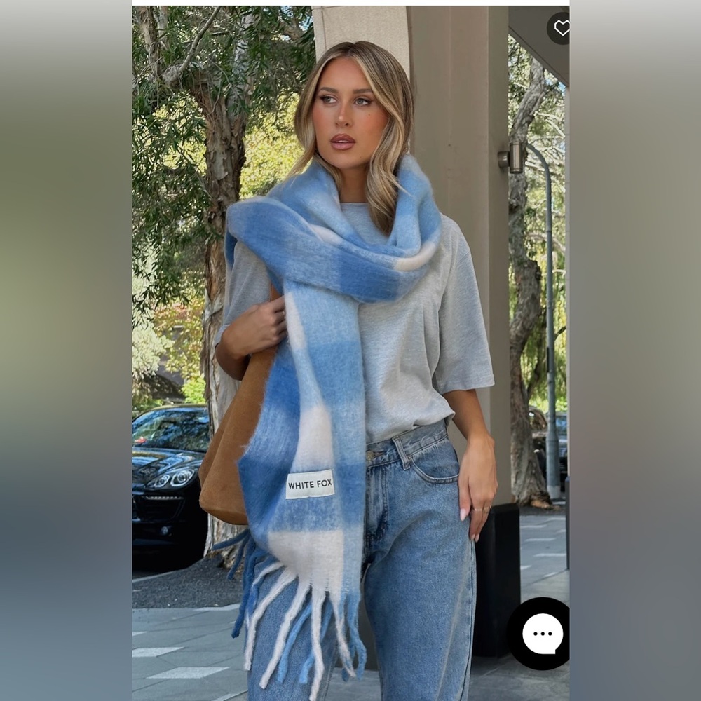 NWT Aspen Knit Plaid Scarf